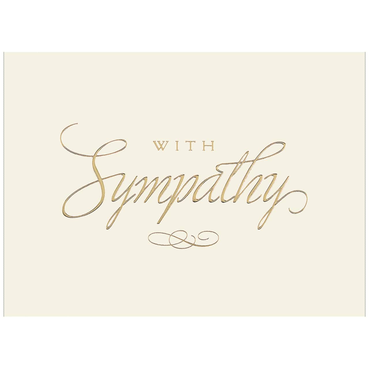 JAM Paper 5.625" x 7.875" Gold Sympathy Cards & Envelopes, 25ct.
